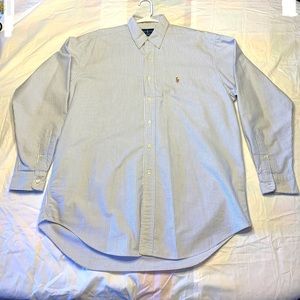 Ralph Lauren men’s Blake 100% cotton long sleeve dress shirt.